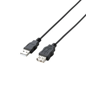 【送料無料】エレコム RoHS指令準拠&環境配慮パッケージ エコUSB延長ケーブル USB2.0 Aオス-Aメスタイプ 1m ブラック U2C-JE10BK