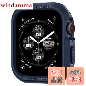 �y���������zSpigen Apple Watch �P�[�X 45mm | 44mm �y Series 7 / Series SE/Series 6 / Series 5 / Series 4 �Ή� �z ���� �Ռ� �z�� �^�t�l�X�f�U�C�� �ی�J�o�[ ���M�b�h�E�A�[�}�[ ACS02224 (�l�C�r�[�E�u���[)