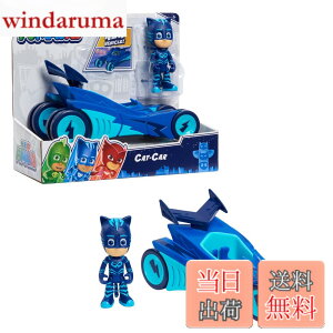 �y���������z����ǂ�! �p�W���}�X�N �R�i�[���L���b�g�J�[ �L���b�g�{�[�C �q�� �������� �u���[ PJ Masks Catboy & Cat-Car, 2-Piece Articulated Action Figure and Vehicle Set, Blue, by Just Play[���s�A���i]