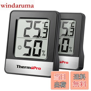 �y���������zThermoPro�T�[���v�� ���x�v �����x�v ���x���x�v ���� �����v �f�W�^�� ���� �R���p�N�g ��}�[�N �Ǌ|�� ���X�^���h �}�O�l�b�g TP49 �u���b�N 2�p�b�N