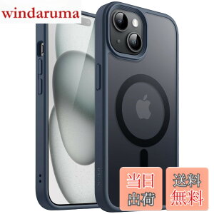 �y���������zJETech iPhone 15 Plus 6.7�C���`�p �}�O�l�b�g �P�[�X MagSafe�ɑΉ� �������̃}�b�g�w�� ���^ �ϏՌ� �J�o�[ (�X�g�[���u���[)