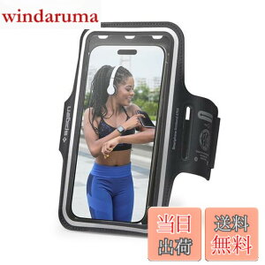 �y���������zSpigen �����j���O �A�[���o���h �X�}�z �ő�6.9�C���`�Ή� ���y�� �h�� iPhone 15 14 13 12 11 Pro Max, Samsung S24 S23 Ultra �Ή� �A�[���o���h AMP07187 (�u���b�N)