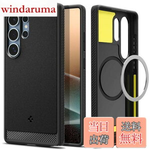 �y���������zSpigen Galaxy S25 Ultra �P�[�X Magfit�Ή� �ϏՌ� TPU �\�t�g �}�b�g �ČRMIL�K�i ���M�b�h�E�A�[�}�[�E�}�O�t�B�b�g ACS08951 (�}�b�g�E�u���b�N)