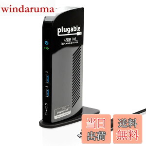 �y���������zPlugable USB3.0 / USB-C �p�h�b�L���O�X�e�[�V���� �c�u�� Windows ����� Mac �p - �f���A�����j�^�[ HDMI DVI VGA �|�[�g �M�K�r�b�g �C�[�T�l�b�g USB3.0 �|�[�gx2 USB 2.0 �|�[�gx4 �������o��