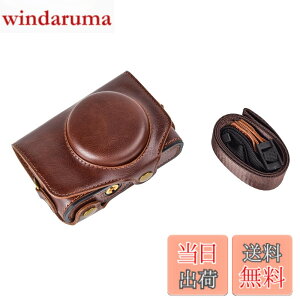 �y���������zkinokoo PowerShot SX720 HS / SX730 / SX740 �p�J�����P�[�X PU���U�[ �S�ʕی�^ �O�r���t�� �V�����_�[�X�g���b�v�t��(�R�[�q�[)