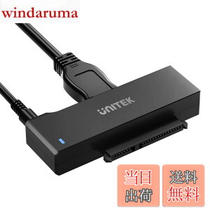 �y���������zUnitek SATA to USB3.0�iUSB-A+USB-C) �ϊ��P�[�u�� 2.5 3.5�C���` HDD/SSD �Ȃǂ̃n�[�h�h���C�u��SATA ���w�h���C�u �ɑΉ� SATAI/II/III �d���A�_�v�^�i12V/2A�d���t���j UASP�Ή� �����]�� �ő�18TB