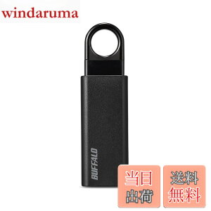 �y���������z�o�b�t�@���[ BUFFALO �m�b�N�X���C�h USB3.1(Gen1) USB�������[ 64GB �u���b�N RUF3-KS64GA-BK