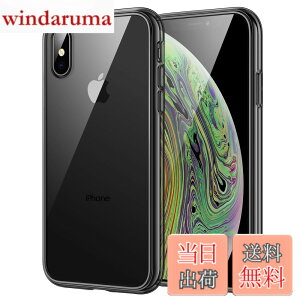 �y���������zJETech iPhonexs/iPhonex �P�[�X (5.8�C���`��piPhone X/Xs) ���΂݂Ȃ� �Ռ��z�� �o���p�[�J�o�[ �����h�~ �N���A�o�b�N (�u���b�N)