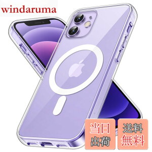 �y���������zJETech iPhone 12/12 Pro�p �}�O�l�b�g�P�[�X (�N���A)