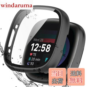 �y���������zBOOLINN For Fitbit sense2 �J�o�[/Fitbit versa4 �J�o�[ 3D���p�G�b�W �����^ PC+�K���X�f�� ��̌^ �t�@�[�E�F fitbit sense2 �P�[�X/fitbit versa4 �P�[�X �Ή� �����ߗ� �L�Y�h�~ �w��h�~ �ȒP��