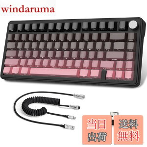�y���������zATTACK SHARK X85���J�j�J���L�[�{�[�h�A�m�u�t��75%���C�����X�Q�[���L�[�{�[�h�APBT���v�����g�L�[�L���b�v�ABT 5.1/2.4 Ghz/USB-C�L���A�z�b�g�X���b�v�A���j�A�X�C�b�`�ARGB�ANKRO�APC