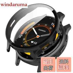 �y���������zKANOYO �Ή�GARMIN Venu 3 �P�[�X �����^ PC+�����K���X ��̌^ �����ȒP �ϏՌ� �S�ʕی� �K�[�~�� Venu 3 �J�o�[ ���h�~ �����ߗ� �w��h�~ venu 3 �p �J�o�[�i�u���b�N�j �F�F�u���b�N