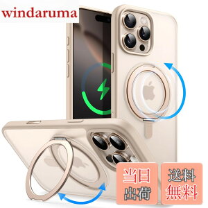 �y���������zJETech iPhone 16 Pro 6.3�C���`�p360�x��]�����O�P�[�X �J�����R���g���[���{�^������ MagSafe�Ή� ���^�ϏՌ� �X�^���h&�����O�z���_�[�t�� �X�}�z�J�o�[ �F�F�f�U�[�g�`�^�j�E��
