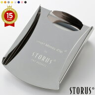 【名入れ刻印無料】STORUS スマートマネークリップ チタン マットブラック ストラス 財布 メンズ マネー…