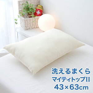【送料無料】洗える防ダニまくら 43×63センチ 日本製 丸洗いOK 洗える枕 帝人 マイティトップ いびき対策 安眠 快眠 熟睡 お役立ち寝返り寝具 windowbird WB091