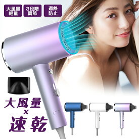 ★2980円★短納期★ ヘアドライヤー 大風量 恒温ケア 過熱防止 速乾 恒温ケア ヘアドライヤー 速乾 高濃度マイナスイオン 3段階温度調節 ドライヤー イオンドライヤー 過熱防止 二重保護 温度ヒューズ 低騒音 ヘアドライアー 収納便利 一人暮らし 母の日 プレゼント 実用的