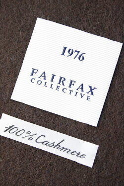 (フェアファクス)FAIRFAXリバーシブル&切り替えのカシミアマフラーブラウン、ネイビーカシミヤ100%メンズマフラー紺色青色茶色(送料無料)