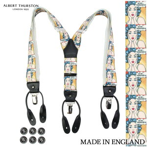 �A���o�[�g�T�[�X�g�� �p���� �T�X�y���_�[ �����Y �C�G���[ Oh My THURSTON'S �v�����g 2WAY �N���b�v�� �{�^���� Y�^ �n���h���C�h
