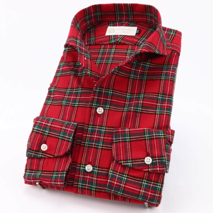 楽天市場】ウィンザーノット ワイシャツ フラノ タータンチェック  