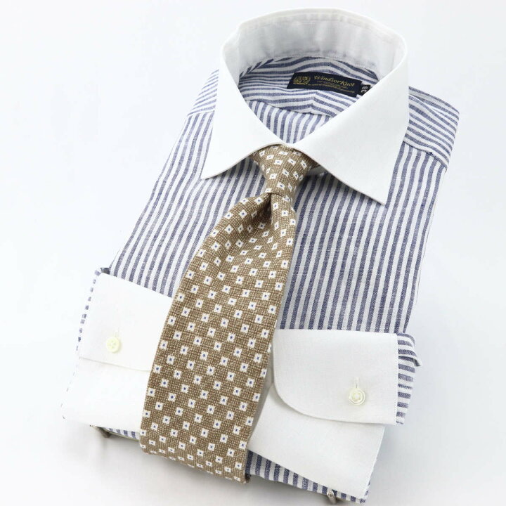 楽天市場】ウィンザーノット ワイシャツ フレンチリネン100% ワイド  