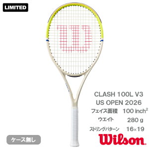 �E�C���\�� �N���b�V�� 100L V3 US�I�[�v�� 2026�i wilson CLASH 100L V3 US OPEN 2026 WR216111U) �d���e�j�X���P�b�g 26FW