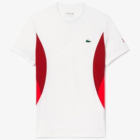 ラコステ 『ノバク・ジョコビッチ』サイド切り替えウルトラドライTシャツ （ TH7539-99-001 ）[ LACOSTE MS メンズ ]24SS