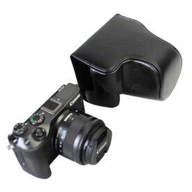 CANON EOS M6 ケース EOSM6 カメラケース カバー カメラーカバー バック カメラバック レザーケース デジカメ キャノン 一眼レフ 三脚使用可能 ネジ穴装備 ストラップ