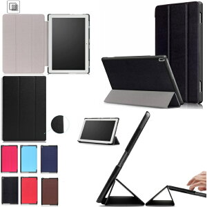 Lenovo TAB4 10 PLUS �P�[�X �J�o�[ 3�_�Z�b�g �ی�t�B���� �^�b�`�y�� ���܂� ���m�{ �^�u4 �v���X �X�^���h�P�[�X ���[����