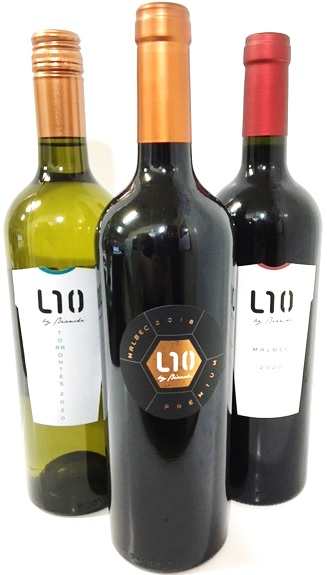 アルゼンチン代表メッシのワイン バイ 本店 ビアンキレオ LEO L10シリーズ3本セットマルベック セール特別価格 プレミアム マルベック トロンテス 店長イチオシ