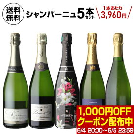 1本あたり3,960円(税込) 送料無料 NAOTAKA厳選シャンパーニュ5本セット 5弾 750ml 5本入フランス シャンパン 辛口 ワインセット 浜運 あす楽