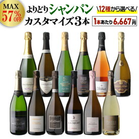 【全品P3倍 5/30限定】【1本/6,667円】 送料無料 シャンパンセット最大57％オフシャンパン よりどり3本 カスタマイズ セット ワインセット 19,999円均一 シャンパーニュ セット 飲み比べ セレクト 選べる 浜運