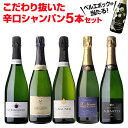 【500円OFFクーポン利用で 1本/3,400円】ベルエポックが当たる！辛口シャンパン5本セット 58弾750ml 当たり入セット シャンパン 高級シャンパン セット辛口スパークリングワイン 飲み比べ 送料無料浜運A