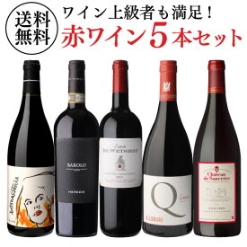【2,000円OFFクーポン利用で3,200円/本 送料無料】自信を持っておすすめするワイン上級者も満足！赤ワイン5本セット 第6弾赤 ワインセット 飲み比べ 浜運A ギフト