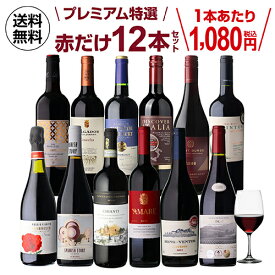 【姉妹店セラー専科で人気のセット】送料無料赤だけプレミアム特選12本セット 71弾赤 ワインセット ミディアムボディ フルボディ 浜運A ギフト 厳選 パーティー プレゼント 飲み比べ