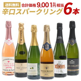 ランキング入賞★【すぐ使えるクーポン配布中！】高コスパ スパークリングワインセット スパークリングワイン 6本 辛口 泡 ワイン 飲み比べ ギフト ワインネット フランス ドイツ スペイン ゼクトハウス ゼクト ゼニウス CAVA カヴァ