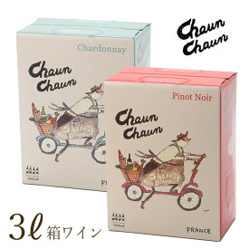 【クーポン配布中！】フランス ワイン チャウンチャウン【送料無料】 赤ワイン ピノ・ノワール ピノノワール 白ワイン シャルドネ 750ml 3000ml 3L 3リットル ワインセット 赤白 赤 白 箱ワイン 大容量 家庭用 紙パック ギフト プレゼント 箱