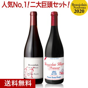 ★ 送料無料 人気No.1!二大巨頭セット!ボジョレー ヌーヴォー[2020]フィリップ パカレ&ピエール ルイ フュイッセ2本セット(追加10本まで同梱可)(代引き クール便別途) [N]