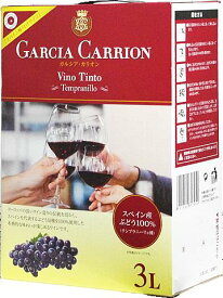 【BOXよりどり6個で送料無料】 ＜赤＞ ガルシア・カリオン テンプラニーリョ　バッグインボックス 3,000ml 【あす楽対応_関東】ボックスワイン 箱ワイン boxワイン BBQ バーベキュー