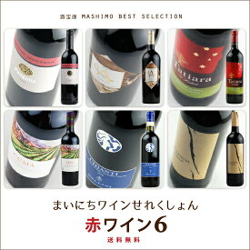 酒宝庫MASHIMO　ベストコレクション6本入　《赤ワインセット》　送料無料/