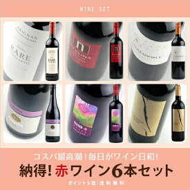 ポイント5倍!/　酒宝庫MASHIMO　“世界まる呑み”　納得!　赤ワイン6本セット　送料無料/