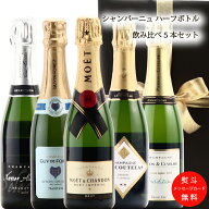 お中元 御中元 夏ギフト ワイン モエエシャンドン 白 ハーフ シャンパン ワインセット ハーフボトル 5本…