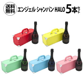 1本あたり43,890円(税込) エンジェル シャンパン ヘイロー 5色セット 750ml 5本入正規品 エンジェルシャンパン ラグジュアリー シャンパーニュ ルミナス 光る RED PINK GREEN BLUE YELLOW キャバクラ 浜運 花見 母の日 父の日 端午の節句 お祝い ギフト