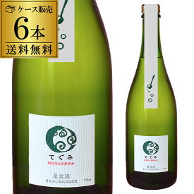 送料無料 1本あたり1,850円（税込）酸化防止剤無添加 てぐみ 白丹波ワイン 750ml正規品 6本入 日本 デラウェア 辛口 ギフト プレゼント スパークリングワイン 浜運A プレゼント ギフト パーティー 新年会 手土産 持ち寄り バレンタイン