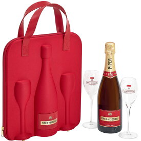 【グラスセット】パイパー エドシック トラベル フルート グラスセット ブリュット [バッグ付き]PIPER HEIDSIECK BRUT Travel Flute Glass Giftset CHAMPAGNE 750ml スパークリングワイン スパークリング ワイン 辛口 シャンパン パイパーグラスセット