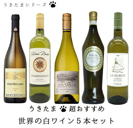 【送料無料】うきたまシリーズ　超おすすめ世界の白ワイン5本セット (白ワイン ワインセット)TAMATEBAKO white wine 5 botlles set
