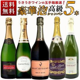 【送料無料】【60セット限定】SOYジャンル大賞受賞記念企画！うきうき厳選！超限定販売！高級辛口シャンパーニュ究極豪華5本セットUkiuki Special Champagne set ワインセット