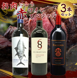 【送料無料】お肉に合う赤ワインスペシャル3本ワインセット