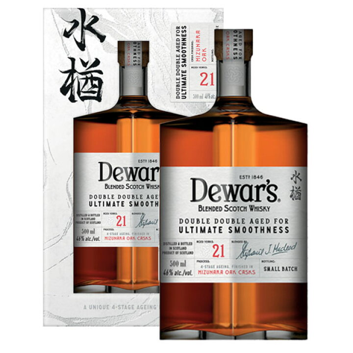 楽天市場】【正規品 箱入】デュワーズ ダブル ダブル 21年 ミズナラ 