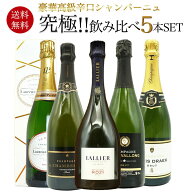 【送料無料】うきうき厳選！高級辛口シャンパーニュ究極飲み比べ豪華スペシャル5本セット ワインセットUK…