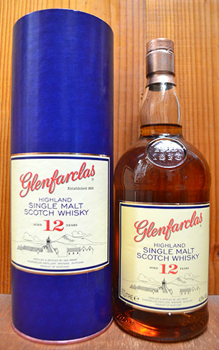 グレンファークラス シングル ハイランド モルト スコッチ ウイスキー 12年 1L 1000ml ビッグサイズ 43度 グレンファーグラス蒸留所元詰<br>Glenfarclas Single Highland Malt Scotch Whisky 1Litre Size 43% (Gift Box) (JG Grant)